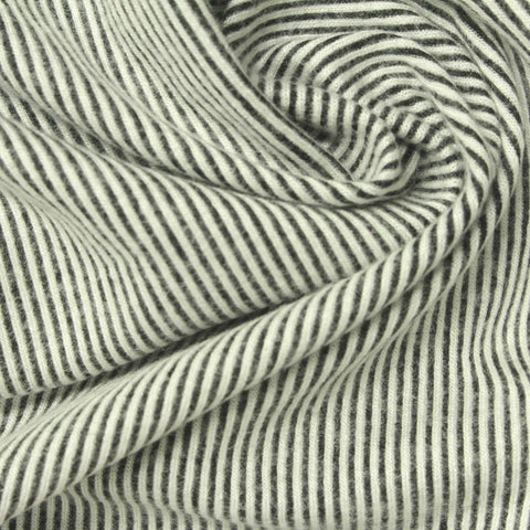 Black Vertical-Stripe Jacquard, Viscose-Poly, 200 gsm
