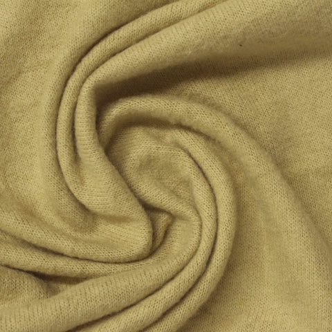 Polyester Viscose Stretch Chunky Knit Fabric, 187 gsm, 152 cm — Khaki