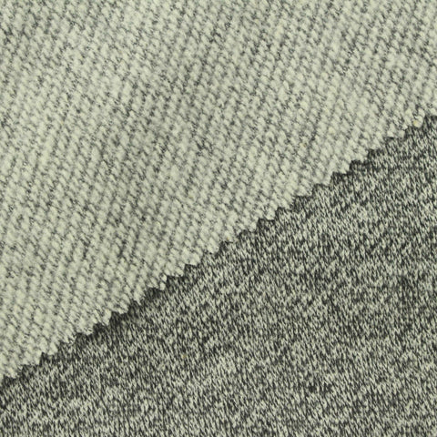 Dark Grey Marl French Terry, Cotton-Poly, 260 gsm, 185 cm