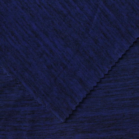 Blue Marl Jersey Knit, Cotton-Poly, 200 gsm