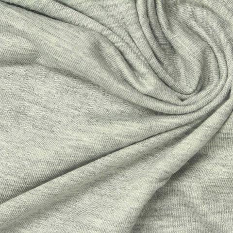 Viscose Stretch Rib Knit Fabric, 180 gsm, 180 cm — Grey, ref EF-253612