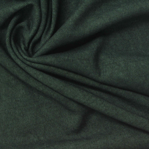 Dark Green Marl Jersey Knit, Cotton, 130 gsm, 150 cm