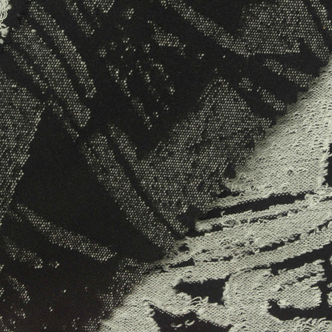 Light Grey Abstract Jersey Knit, Viscose-Poly