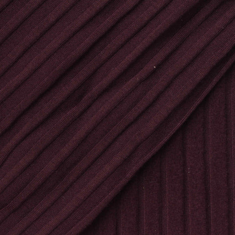 Brushed Polyester Viscose Stretch Rib Knit Fabric, 270 gsm, 140 cm — Purple
