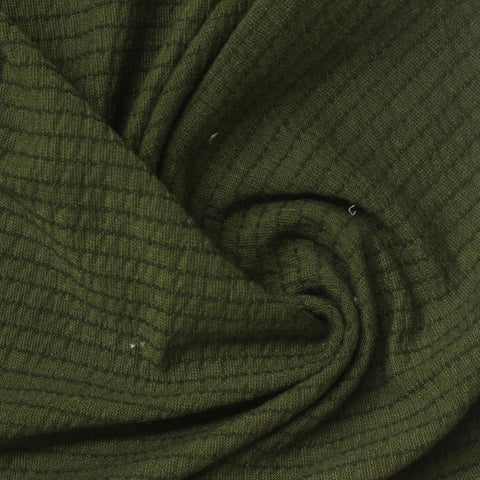 Green Grid Crepe, Polyester