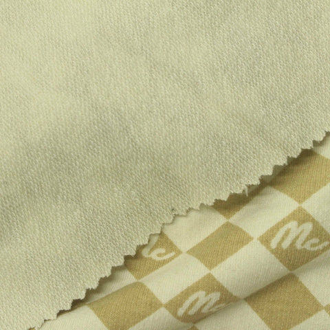 Beige Diamond French Terry, Poly-Cotton