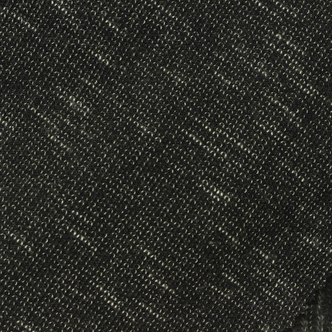 Slub Polyester Viscose Stretch Rib Knit Fabric, 300 gsm, 160 cm — Black