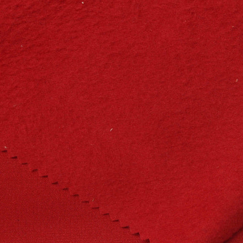 Brushed Polyester Stretch Knit Fabric, 230 gsm — Red
