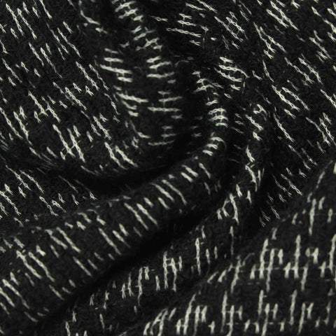 Black Marl Bouclé, Poly-Cotton, 260 gsm