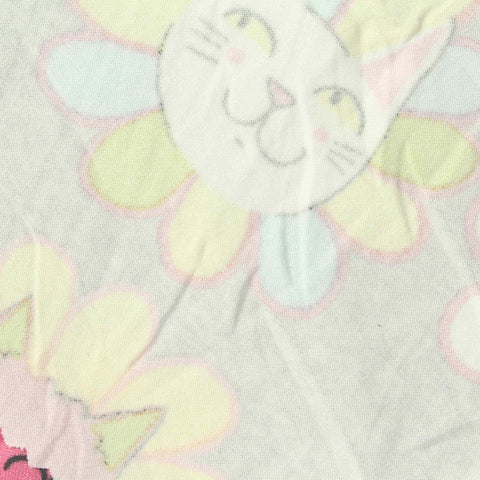Grey Flowers Milk Silk Knit, Polyester