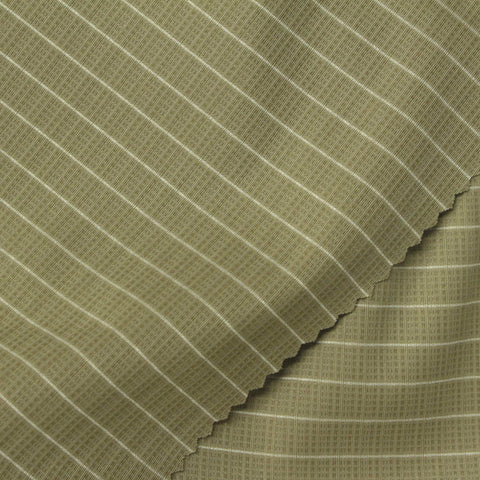 White Horizontal-Stripe Crepe, Nylon-Spandex
