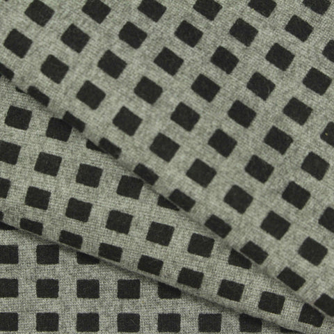 Grey Square Ponte Knit, Poly-Viscose