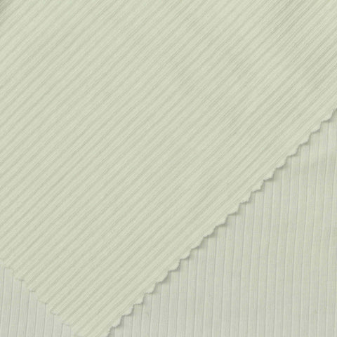 Tencel Lyocell Acetate Stretch Rib Knit Fabric, 240 gsm, 155 cm — Green