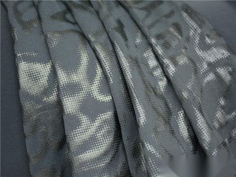 Grey Abstract Knit, Polyester, 209 gsm