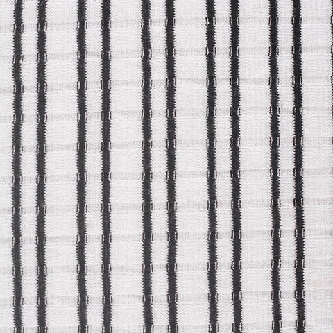 Black Vertical-Stripe Rib Knit, Polyester, 170 gsm