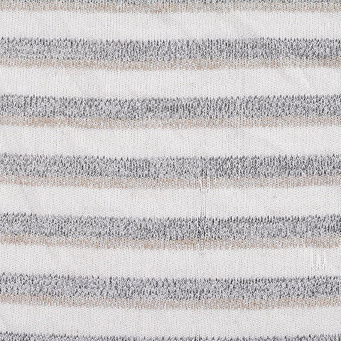 White Marl Interlock Knit, Polyester, 600 gsm