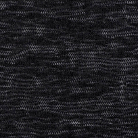 Black Heathered-Marl Chunky Knit, Viscose-Poly, 161 gsm