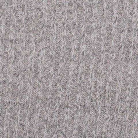 Heather Grey Marl Rib Knit, Poly-Viscose, 190 gsm