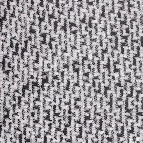 Black Geometric Chunky Knit, Poly-Viscose, 140 gsm