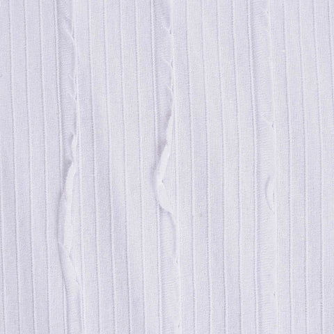 Jacquard Cotton Stretch Knit Fabric, 160 gsm, 135 cm — White
