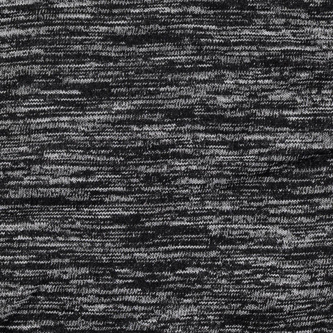 Black Marl Chunky Knit, Poly-Cotton, 265 gsm