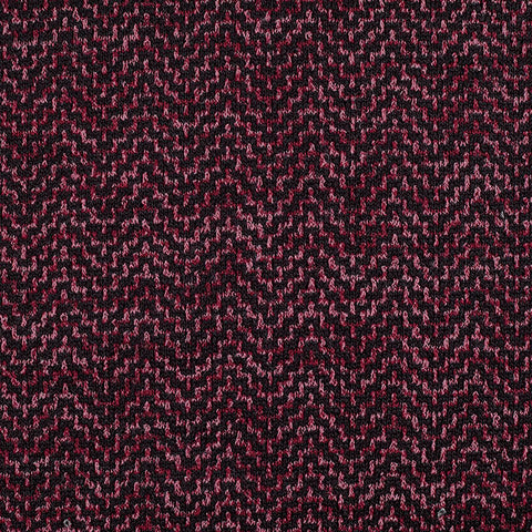 Dark Red Fine-Chevron Jersey Knit, Polyester