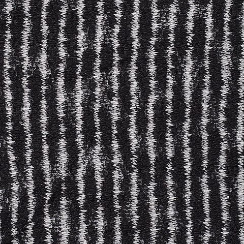 Black Vertical-Stripe Chunky Knit, Viscose-Poly