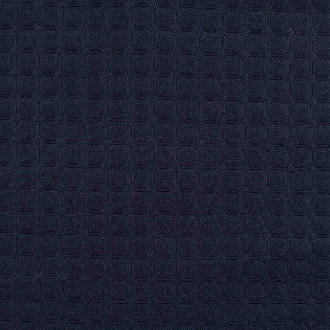 Navy Tone-on-Tone Square Jacquard, Polyester