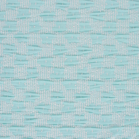 White Grid Jacquard, Polyester, 243 gsm