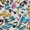 Black Abstract Jacquard, Polyester, 134 gsm