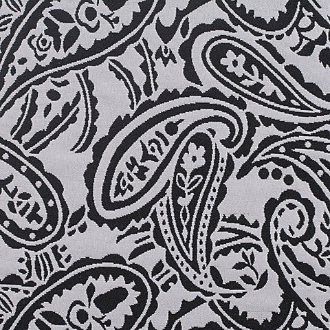 Black Paisley Jacquard, Polyester, 224 gsm