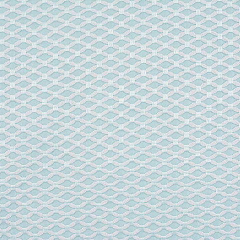 White Geometric Jacquard, Poly-Cotton, 212 gsm