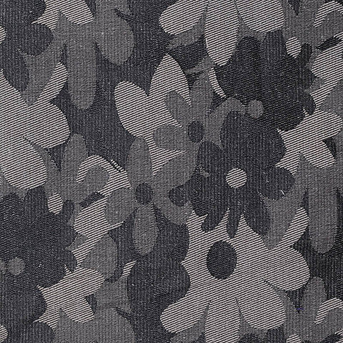 Grey Floral Jacquard, Poly-Cotton