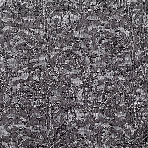 Grey Floral Jacquard, Cotton-Poly