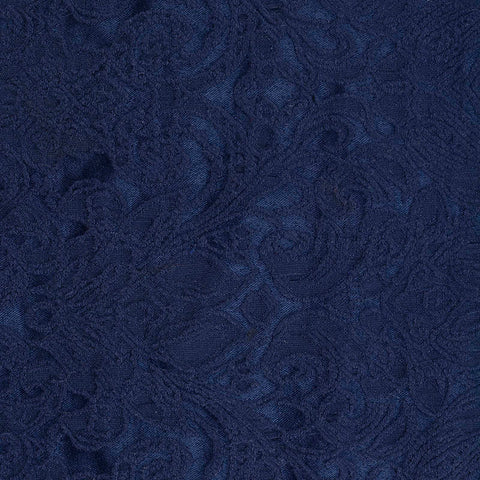 Navy Tone-on-Tone Jacquard, Cotton-Poly