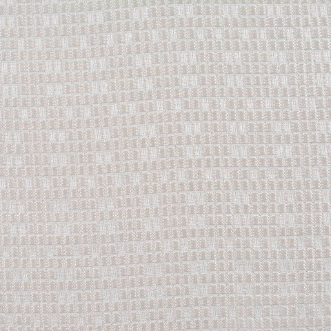 Plaid Polyester Metallic Woven Fabric, 194 gsm, 145 cm — White