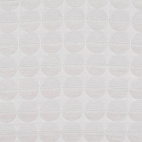 White Tone-on-Tone Circle Jacquard, Polyester
