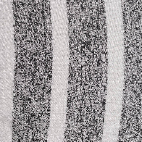 White Stripes Chunky Knit, Viscose-Poly, 108 gsm