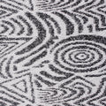 Black Abstract-Swirl Chunky Knit, Polyester
