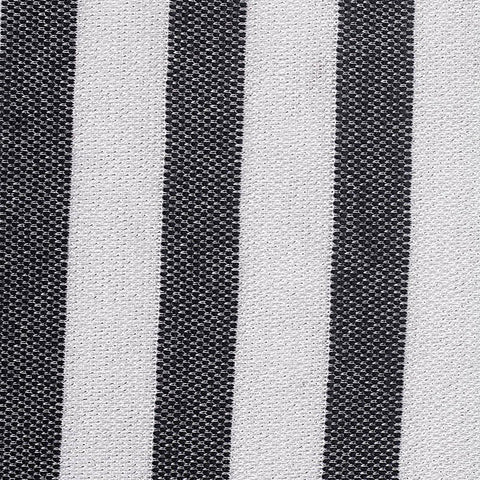 Black Vertical-Stripe Knit, Poly-Cotton, 160 gsm