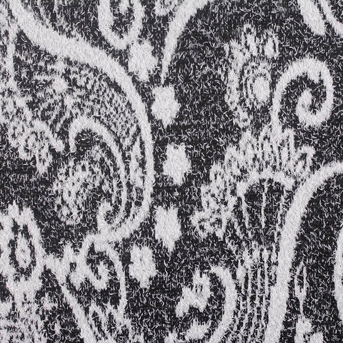Black Paisley Jacquard, Polyester, 288 gsm