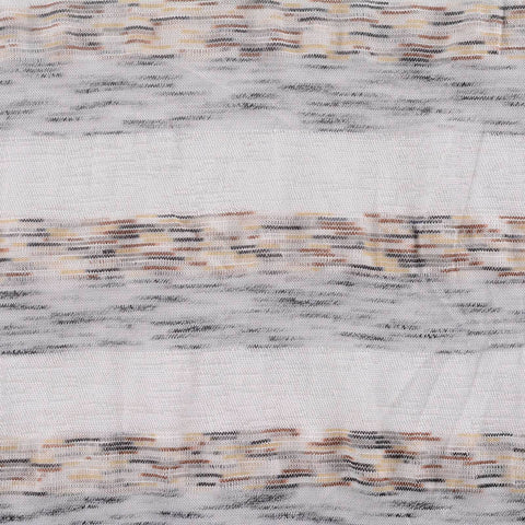 White Horizontal-Stripe Knit, Poly-Viscose, 180 gsm