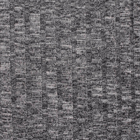 Black Marl Rib Knit, Viscose-Poly, 268 gsm
