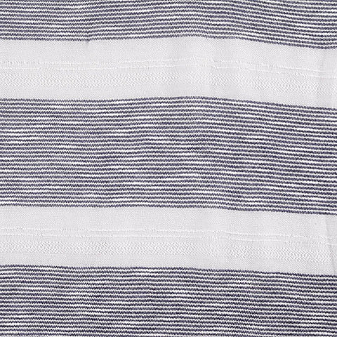 White Horizontal-Stripe Jacquard, Viscose-Poly