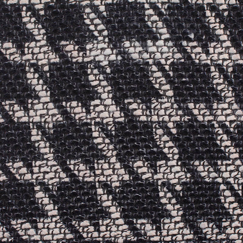 Black Geometric Interlock Knit, Polyester, 344 gsm