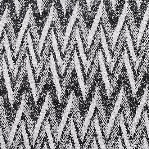 Black Zigzag Chunky Knit, Polyester, 370 gsm