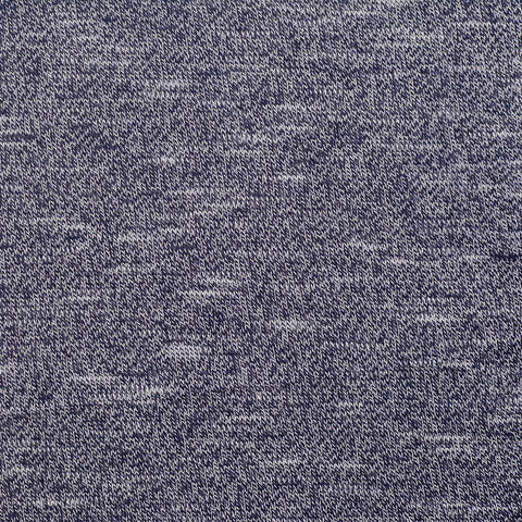 Navy Marl Chunky Knit, Viscose-Poly, 145 gsm