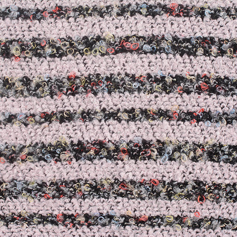 Light Grey Textured-Stripe Bouclé, Polyester