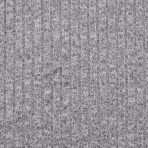 Grey Heather Rib Knit, Polyester, 218 gsm