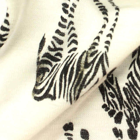 Black Zebra Knit, Viscose, 150 gsm